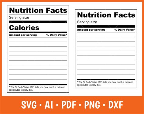 Nutrition Facts Label Template Free | Templates Hexagon