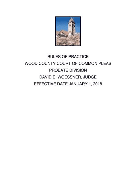 Fillable Online probate-court co wood oh medina county court of common ...