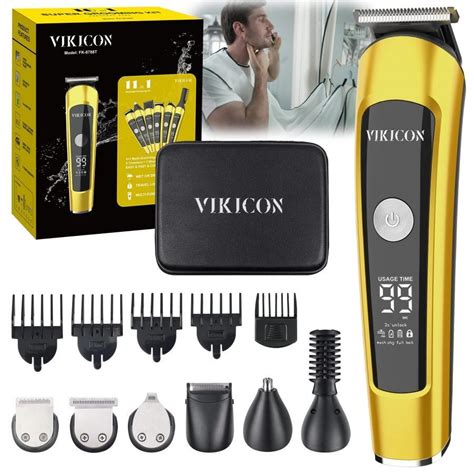 VIKICON Beard Trimmer for Men - All in One Beard Grooming Kit w/ Bib ...