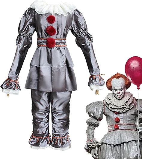 Gusengo Halloween Pennywise Costumes Adult, Clown Kostüm, IT Cosplay Outfit, Pennywise Clown ...