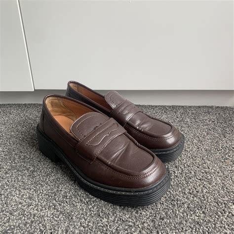 The cutest brown loafers love these just don’t wear... - Depop