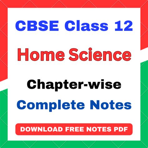 Image result for Home Science Notes Class 12