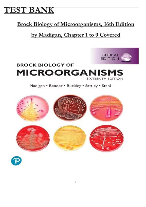 Brock Biology of Microorganisms, 16th Global Edition Test Bank by Madigan, ISBN: 9781292404790 ...