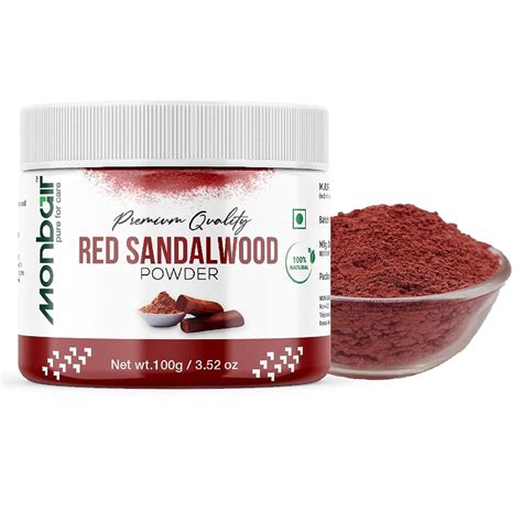 MONBAIR Red Sandalwood Facepack Powder for Men & Women - 100 grams ...