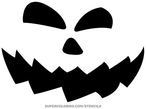 Easy Pumpkin Face Stencil | Free Printable Papercraft Templates