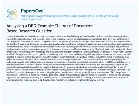 Image result for DBQ Examples