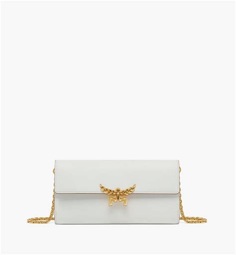 Large Himmel Chain Wallet in Spanish Calf Leather White | MCM ®MY