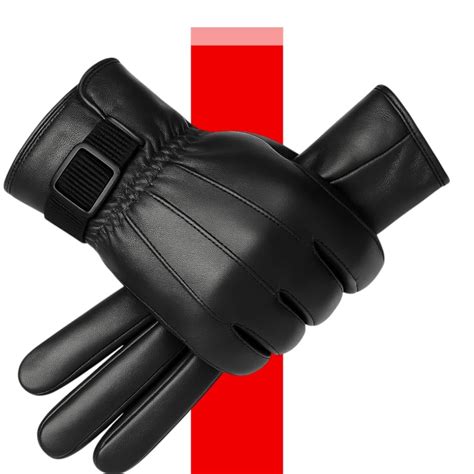 4V1® Genuine Leather Gloves for Men | Premium Soft & Warm Winter Gloves ...