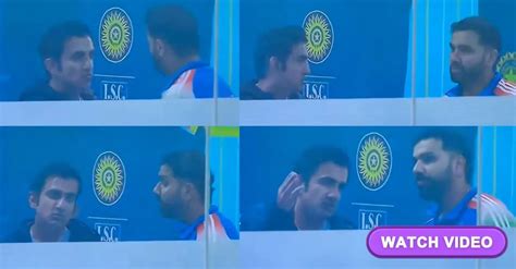WATCH: Rohit Sharma and Gautam Gambhir engage in an animated discussion ...