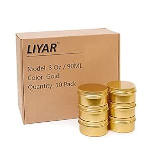 Buy TMO Aluminum Tins 3 Oz 90G Screw Top Metal Tin Container Round ...