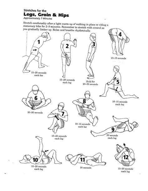 Psoas Stretches Printable