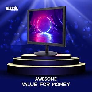 GEONIX PC Monitor (43.18 cm/17 Inch), VGA & HDMI, LED Display ...