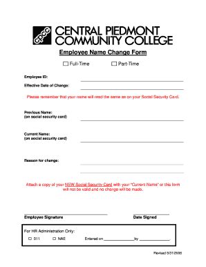 Fillable Online cpcc Employee Address Change Form - cpccedu Fax Email ...