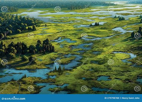 Harmony in the Marsh: Capturing the Intricate Balance of the Wetland Ecosystem Stock ...