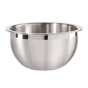 Buy Oggi Two-Tone Mixing Bowl, 3-Quart, Stainless Steel, White Lid ...