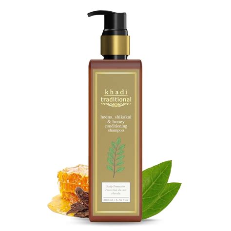 Khadi Traditional Henna, Shikakai & Honey Conditioning Hair Shampoo ...