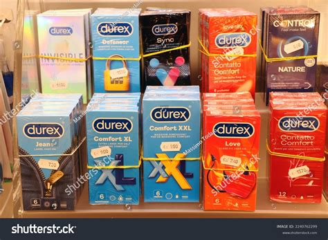 Various Types Durex Condoms On Sale Stock Photo 2240762299 | Shutterstock - what condoms are made of