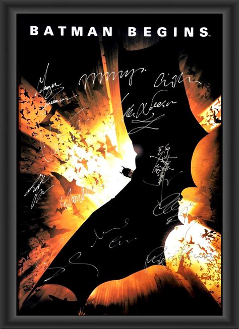 Signed Batman Begins Movie Poster