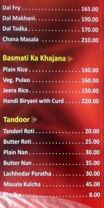 Menu at Haldiram's Jaswant, Nagpur, 54F2+657
