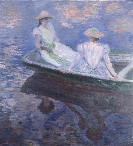 Young Girls In A Row Boat - Large Art Prints by Claude Monet | Buy ...