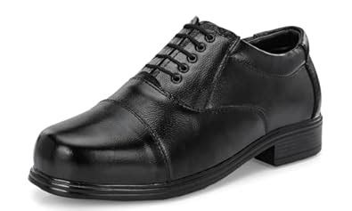 Buy Server Men's Oxford Leather Lace-Up Shoe - Uniform Dress, Black ...