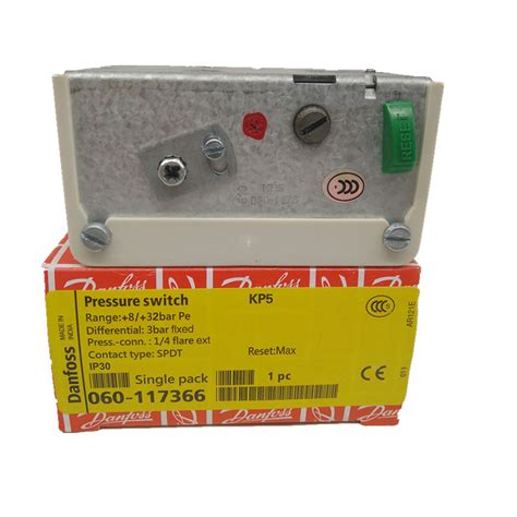One New Danfoss High Pressure Control Switch KP5 060-117366 ...