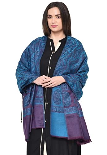 Buy Weavers Villa Women's Shawl (Blue) at Amazon.in