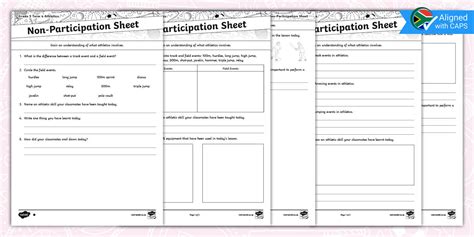 Grade 5 Term 4 Physical Education Athletic Non-Participation