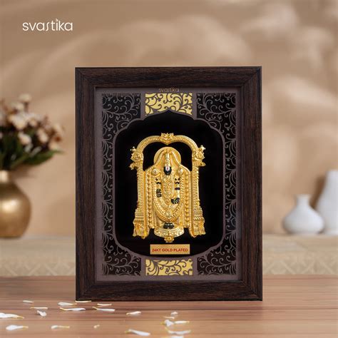 Tirupati Balaji 3D Wall Frame - Gold Plated Finish
