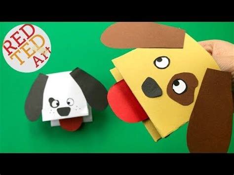 Easy Dog Hand Puppet DIY - Paper Hand Puppet Craft - Easy Dog DIY ...