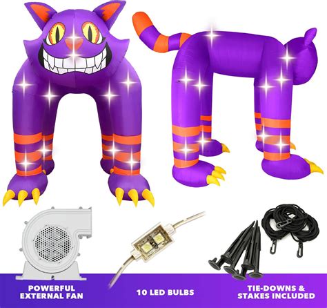 Buy Holidayana Halloween Inflatables Large 11 ft Spooky Cat Archway ...