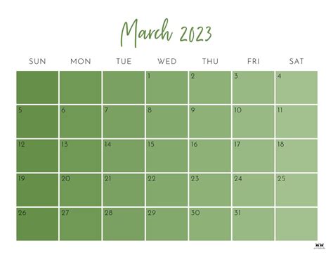 March 2023 calendars 50 free printables – Artofit