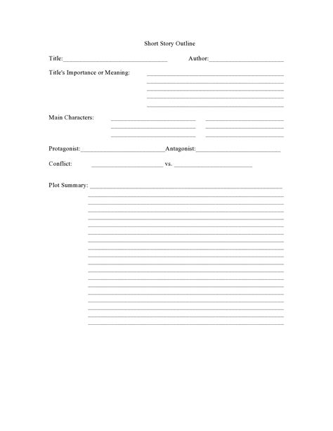 46 Best Story Outline Templates (Novel, Book & Plot) ᐅ TemplateLab