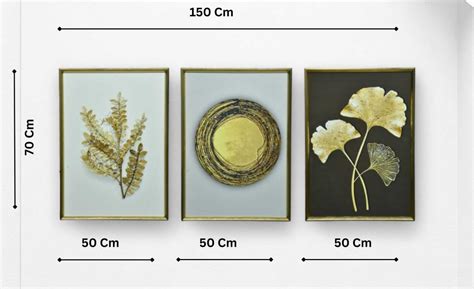 The Shimmering Trifecta Crystal Glass Painting Set of 3 (150 x 70 Cm ...