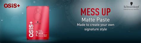 Schwarzkopf Professional OSIS+ Mess Up Matte Paste | For Matte ...