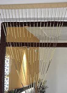 Buy Home Desirica Indian Wooden Made Sparkling Beaded Shear Long Door ...