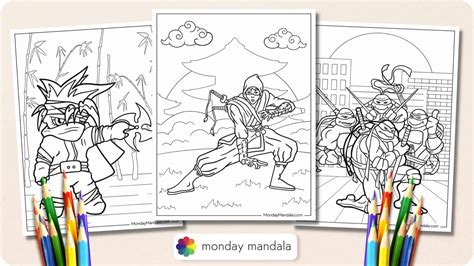 Free Ninjas Coloring Pages