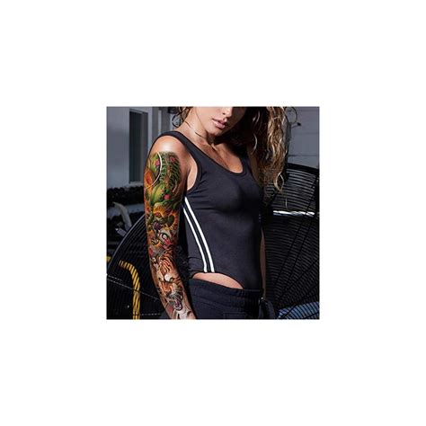 Colorful Sleeve Tattoos Stickers, Full Arm Temporary | Ubuy India