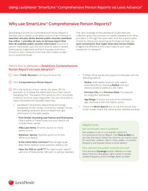 Fillable Online Using LexisNexis SmartLinx Comprehensive Person Reports ...