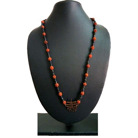 Buy RICH AND FAMOUS Mahakal Shiva Pendant With Wood Beads,Rudraksha ...
