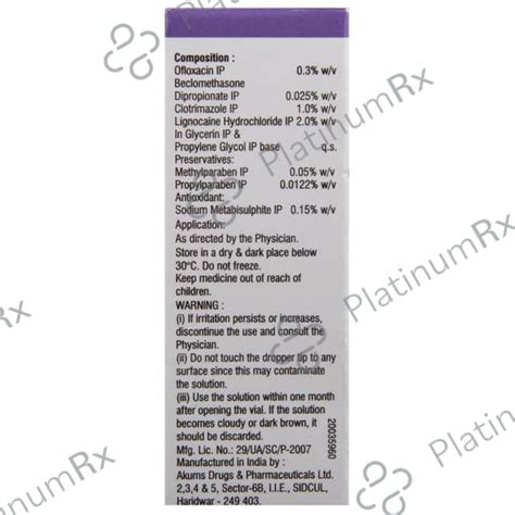 Mix Biotic Ear Drop – Uses, Price, Side Effects | PlatinumRx