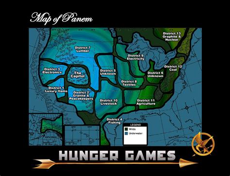 Map of Panem from the Hunger Games - Maps on the Web