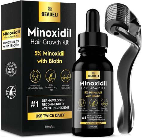 Amazon.com : beaueli Minoxidil for Men Beard Growth Kit, Minoxidil for Women Hair Growth Kit ...