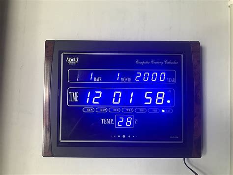 Buy Ajanta Quartz Rectangular Glass Wall Clock (40 cm x 30 cm x 4.7 cm ...