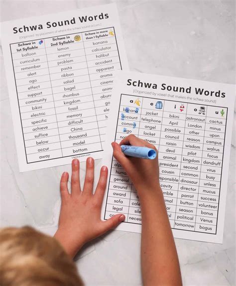 Schwa Word List