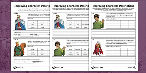 Improving Character Descriptions Activity