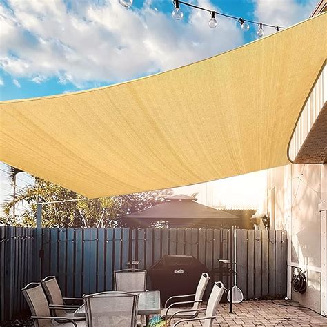 Buy UIRWAY Sun Shade Sail 10x13ft Rectangle Canopy , 95% UV Block ...