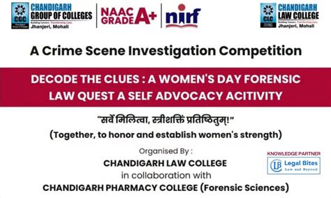 Crime Scene Investigation Competition 2025 | Chandigarh Law College