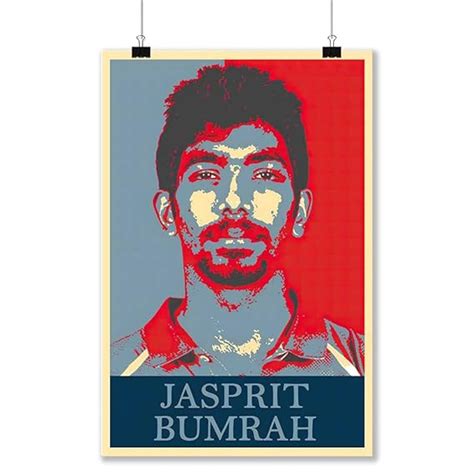 wallpics® JASPRIT BUMRAH Waterproof Vinyl Sticker Poster | (12inch X ...