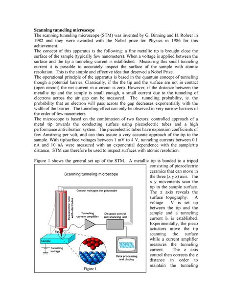 Scanning microscopes - Use ful - Scanning tunneling microscope The ...